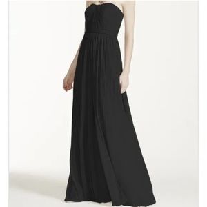 David’s Bridal Floor Length Black Dress